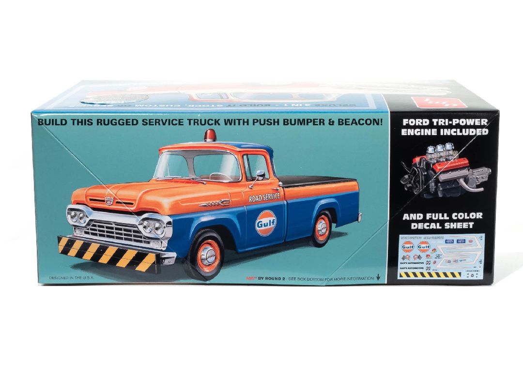 AMT 1/25 1960 Ford F-100 Pickup With Trailer (New Tooling) - Click Image to Close