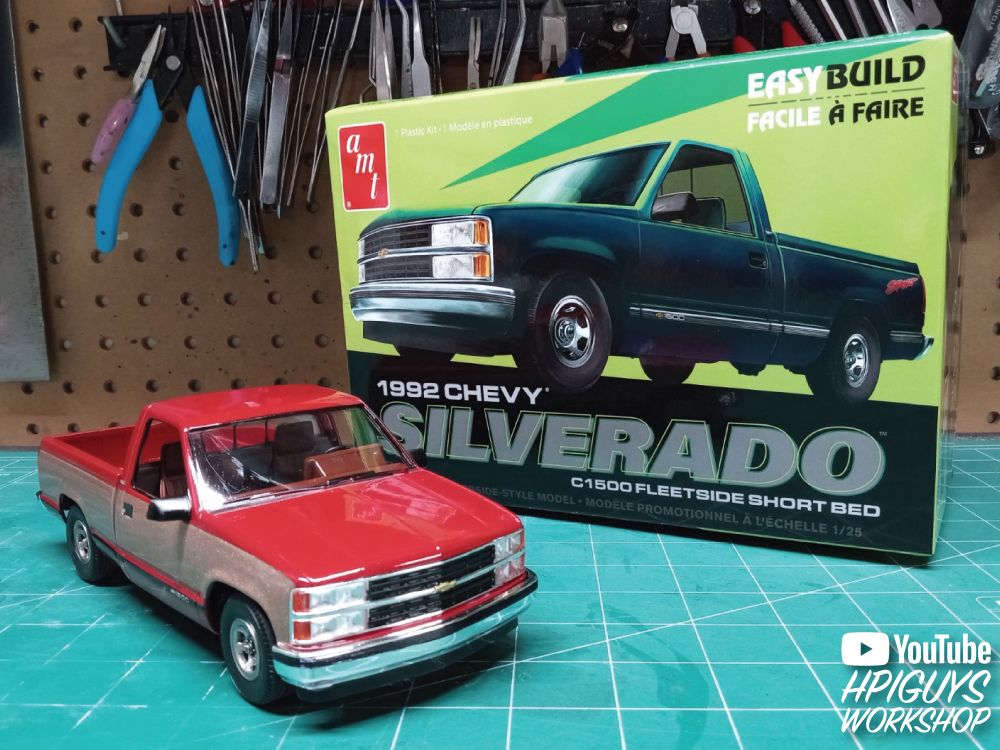 AMT 1/25 1992 Silverado Shortbed Fleetside Pickup Model Level 2 - Click Image to Close