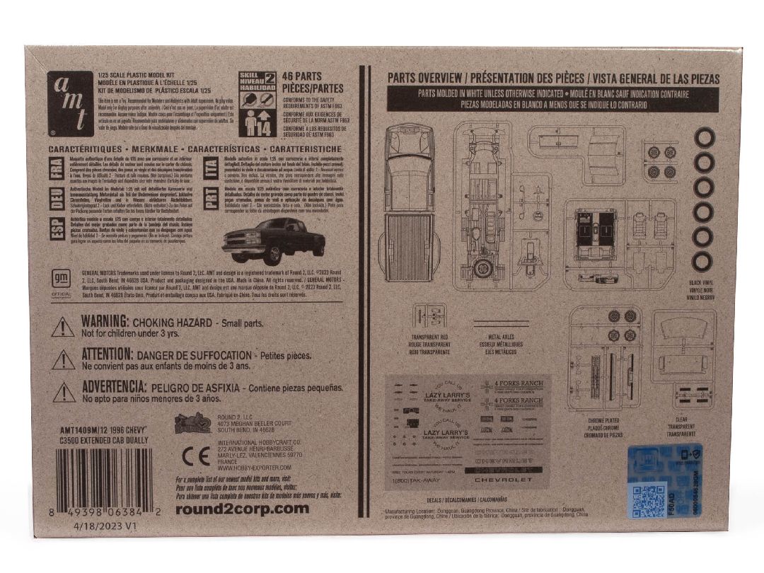 AMT 1/25 1996 Chevrolet C-3500 Dually Pickup Easy Build