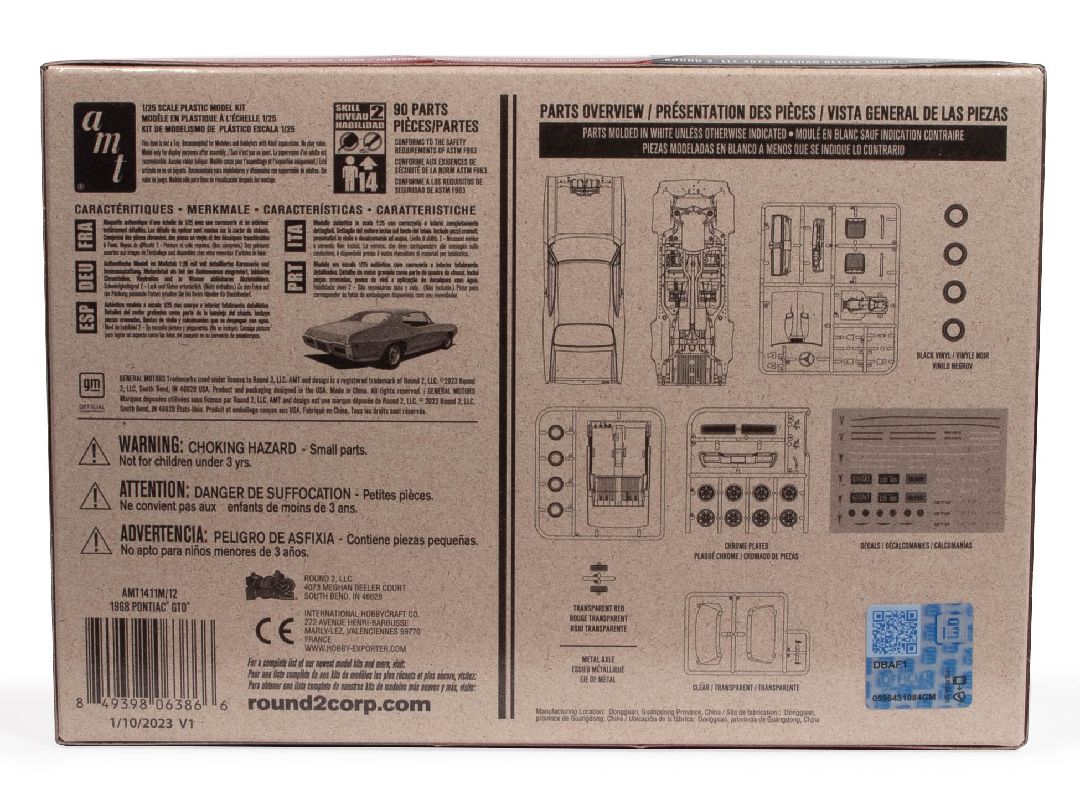 AMT 1/25 1968 Pontiac GTO Hardtop Craftsman Plus Model Kit