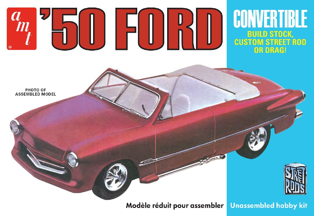 AMT 1/25 1950 Ford Convertible Street Rods Edition Model Kit - Click Image to Close