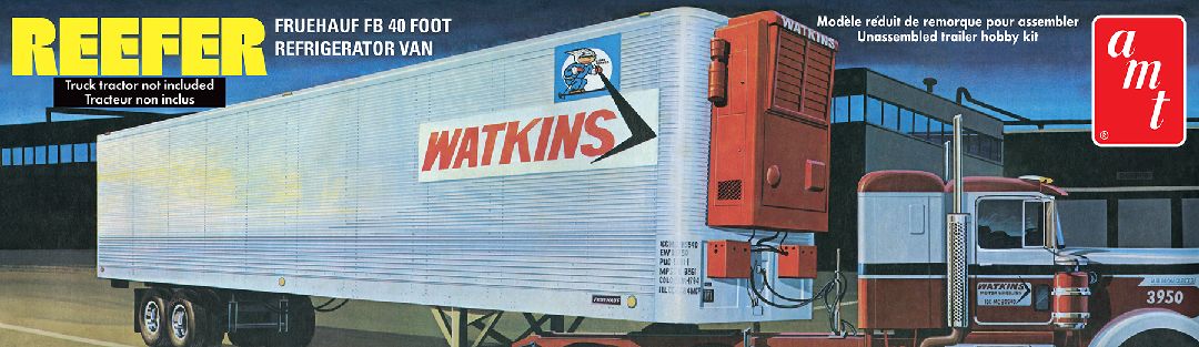 AMT 1/25 Fruehauf 40' Reefer Trailer Watkins