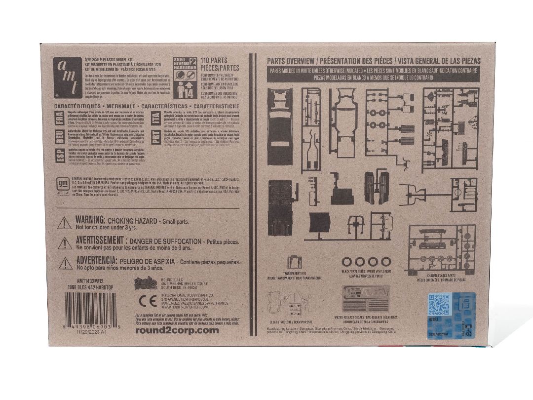 AMT 1/25 1966 Olds 442 Hardtop Model Kit - Click Image to Close