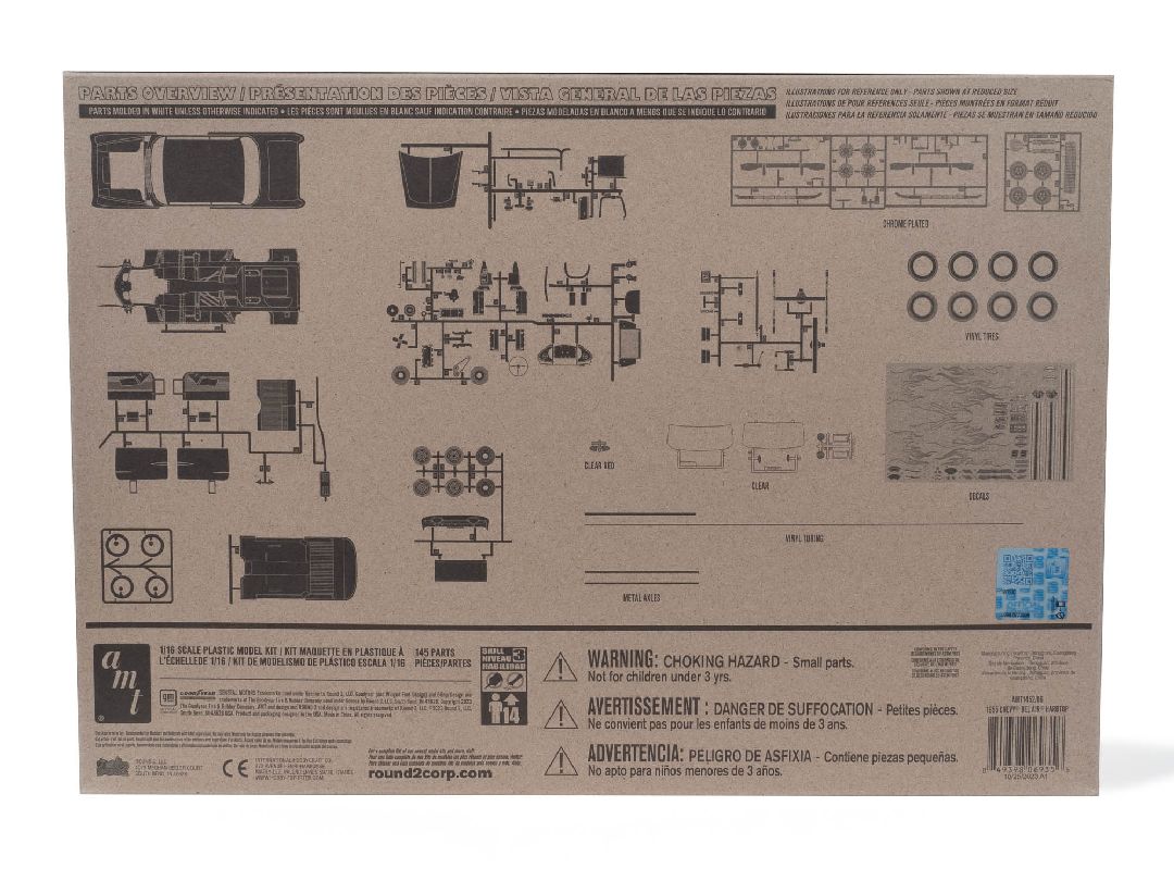 AMT 1/16 1955 Chevy Bel Air Hardtop - Click Image to Close