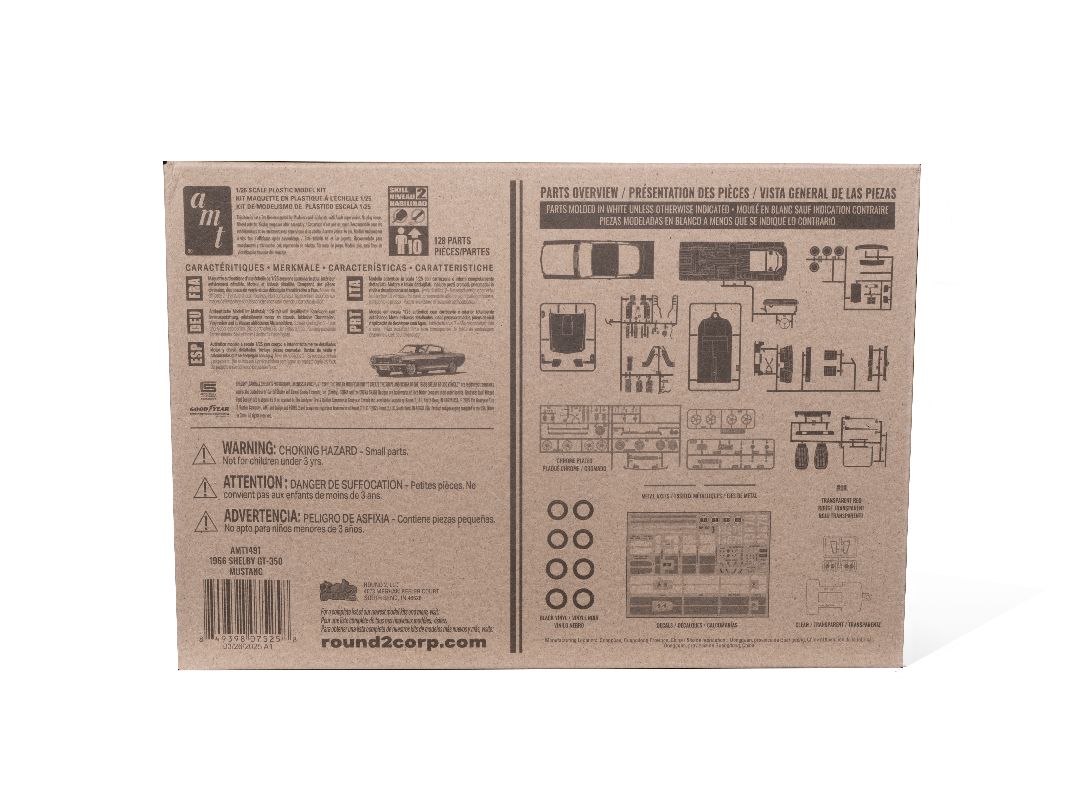 AMT 1/25 1966 Shelby Mustang 350GT Model Kit (Level 2)