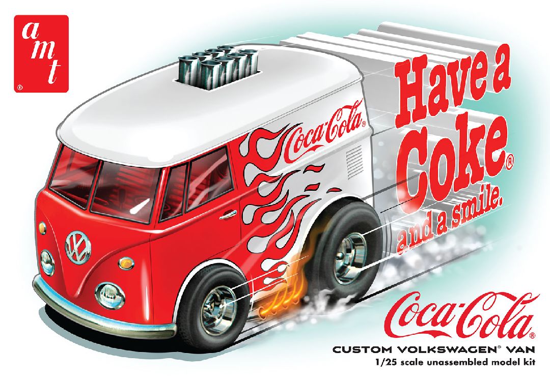 AMT 1/25 Volkswagen Van Show Rod Coca-Cola Model Kit (Level 2)