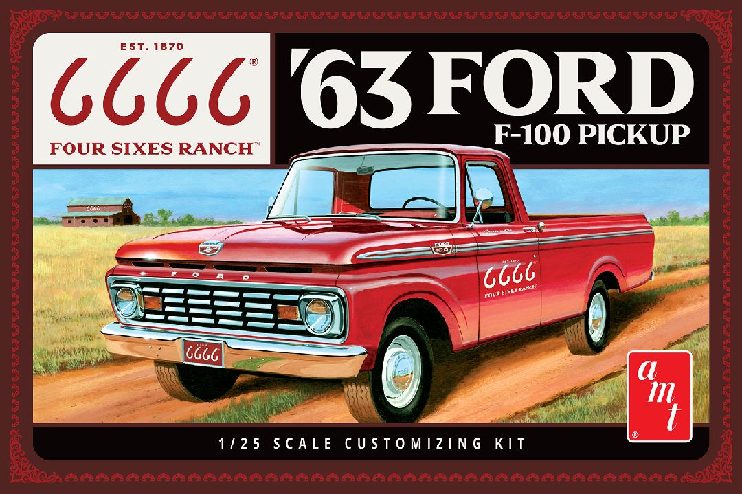 AMT 1/25 1963 Ford F-100 (Four Sixes Ranch) Model Kit (Level 2)