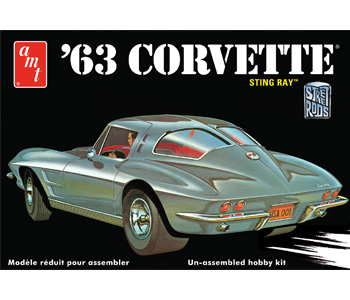 AMT 1963 Chevy Corvette Sting Ray 1/25 Model Kit (Level 2) - Click Image to Close