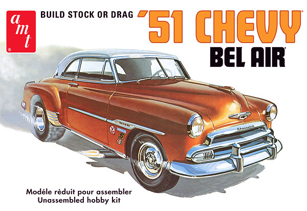 AMT 1951 Chevy Bel-Air Stock or Drag 1/25 Model Kit (Level 2) - Click Image to Close