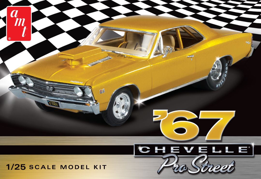 AMT 1967 Chevy Chevelle Pro Street 1/25 Model Kit (Level 2) - Click Image to Close