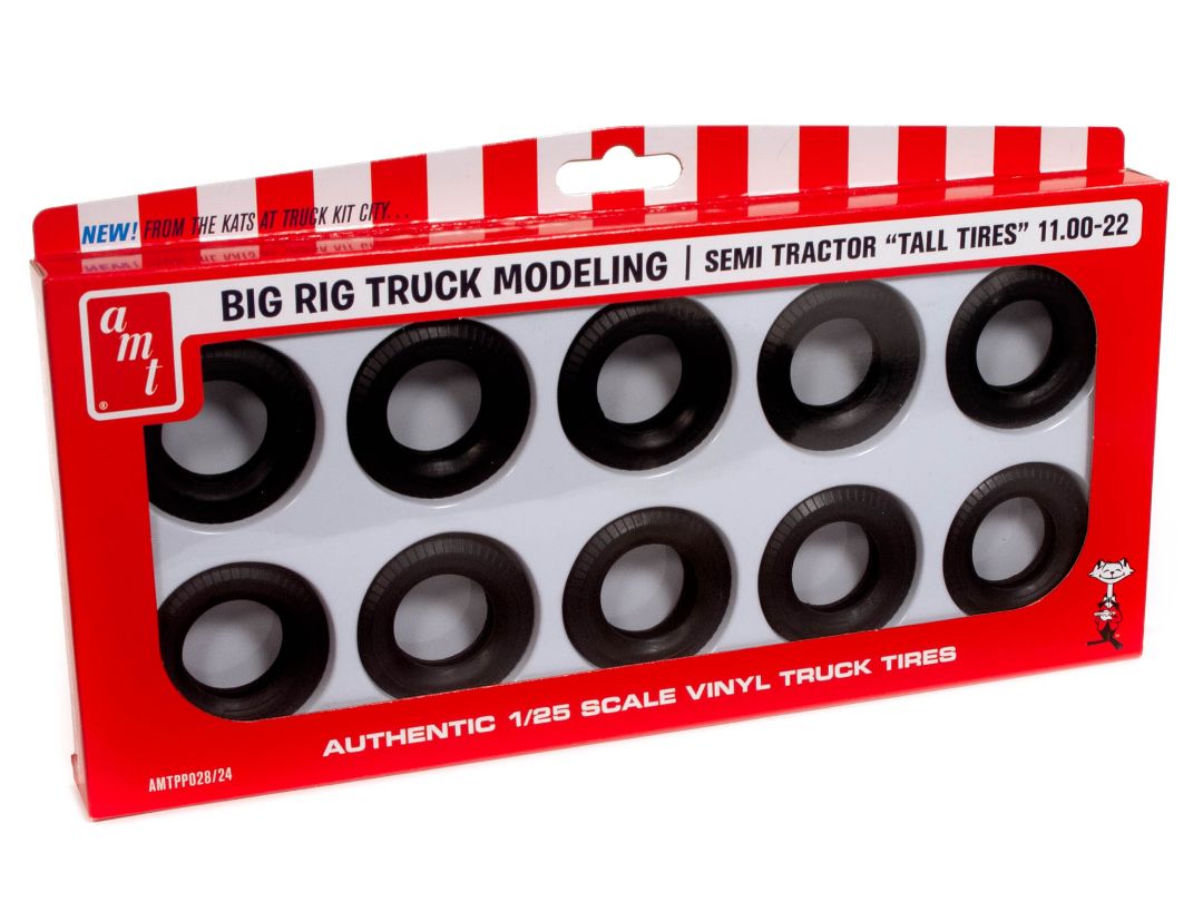 AMT 1/25 Semi Truck Tall Tires Pack - Click Image to Close