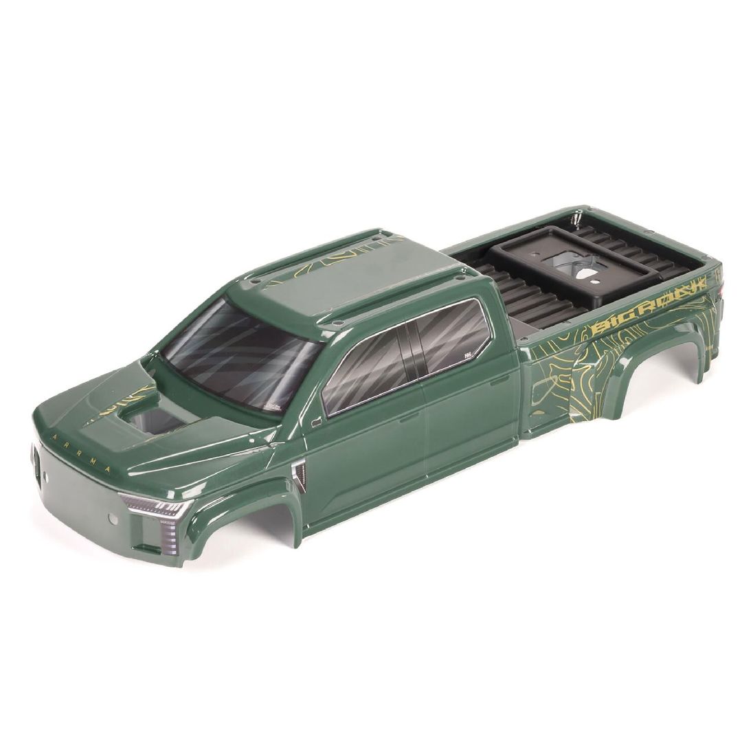 Arrma BIG ROCK 4X4 CC Clipless Pntd Dcld Trmd Bdy - Green