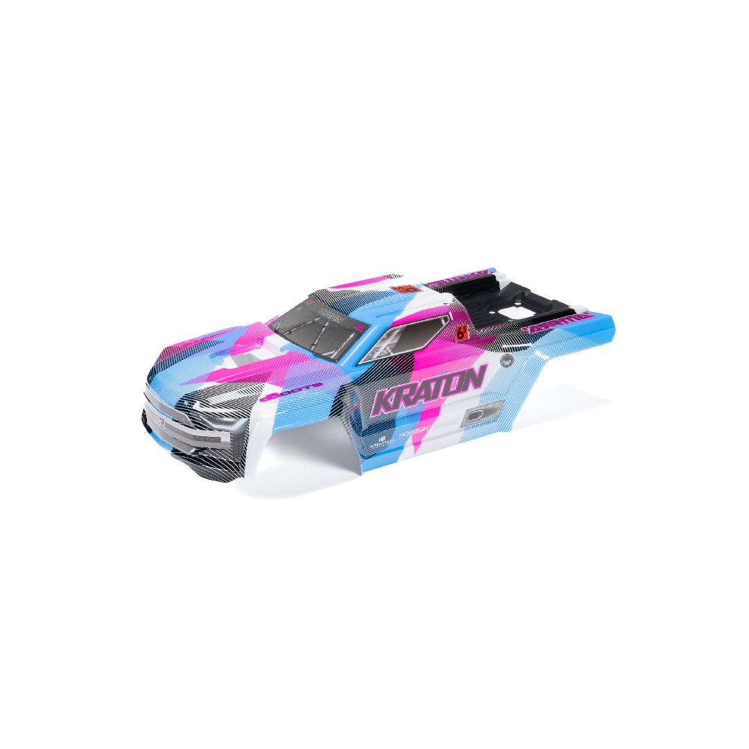 Arrma KRATON Painted Decaled Trimmed Body Set - Blue/Pink