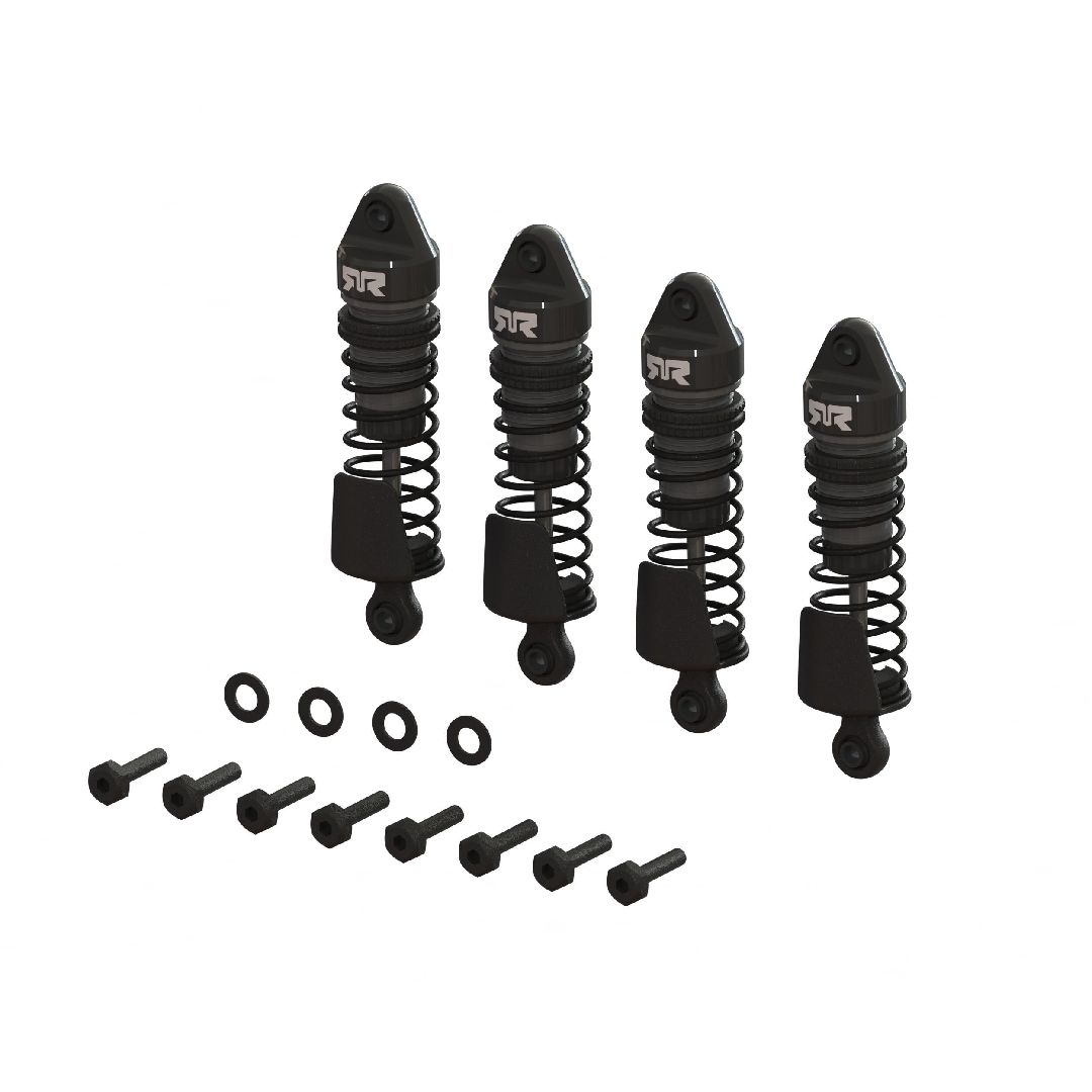 Arrma Aluminum Shock Set, 58mm, 2000cSt, GROM, Gun Metal (4)