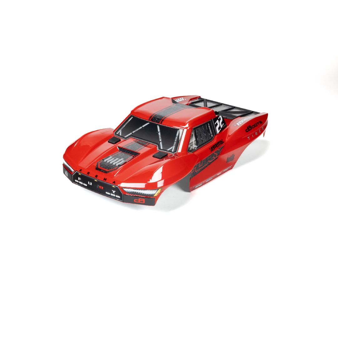 Arrma FURY Painted Decaled Trimmed Body Set - Red