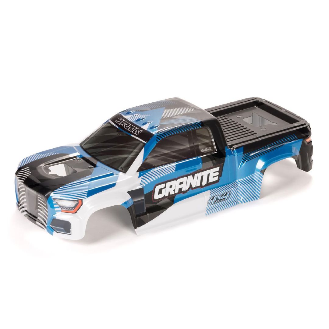 Arrma GRANITE 4X4 Clipless Pntd Dcld Trmd Bdy - Blue/Black