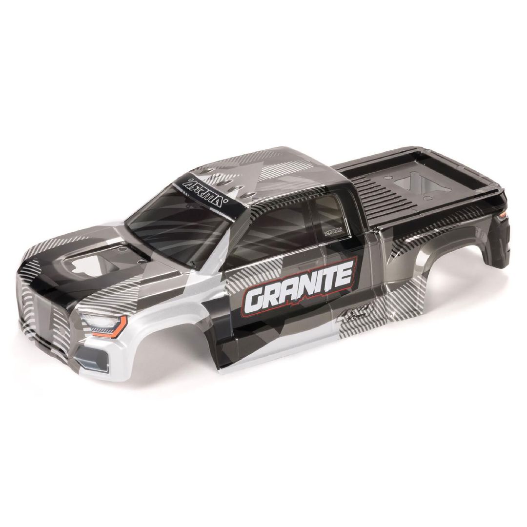 Arrma GRANITE 4X4 Clipless Pntd Dcld Trmd Bdy - Gun Metal