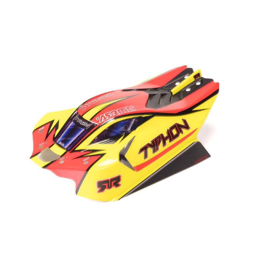Arrma TYPHON 4x4 Clipless Painted Decaled Body - Yellow