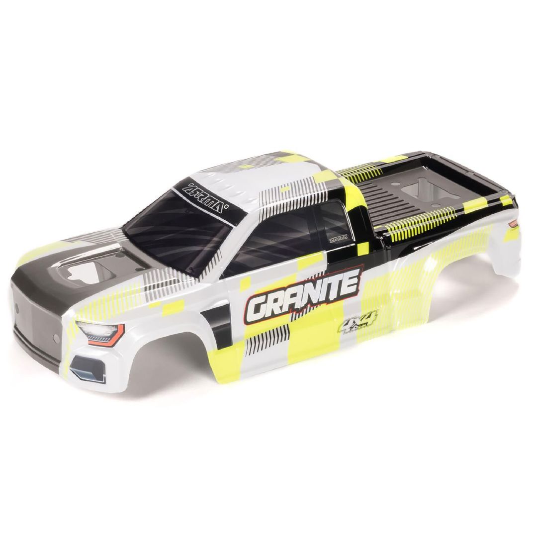 Arrma GRANITE 4x4 Clipless Painted Decaled Body (Yellow)