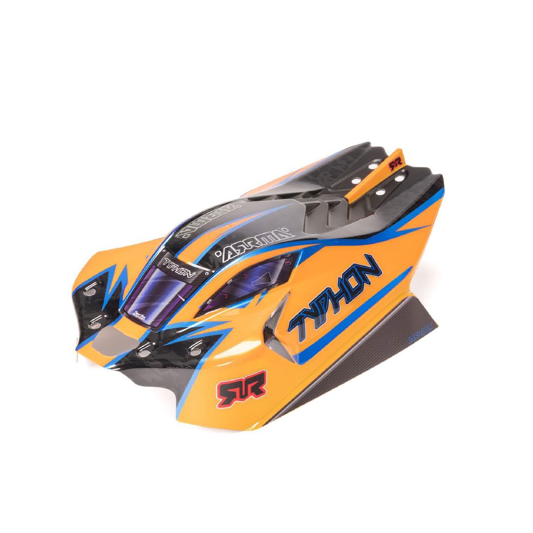 Arrma TYPHON 4x4 Clipless Painted Decaled Body (Orange)
