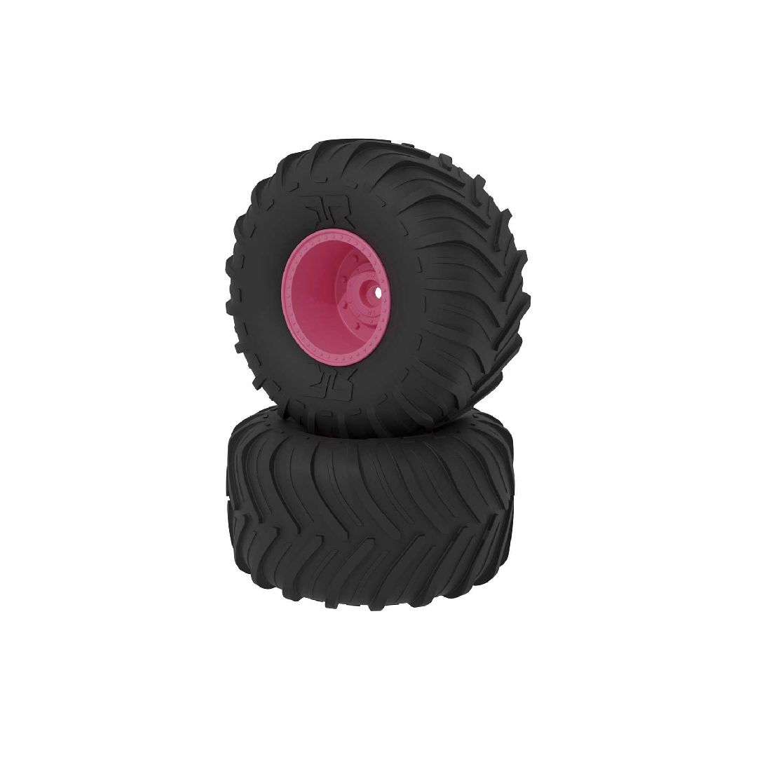 Arrma dBoots Chevron MT Tire Set Glued - Pink