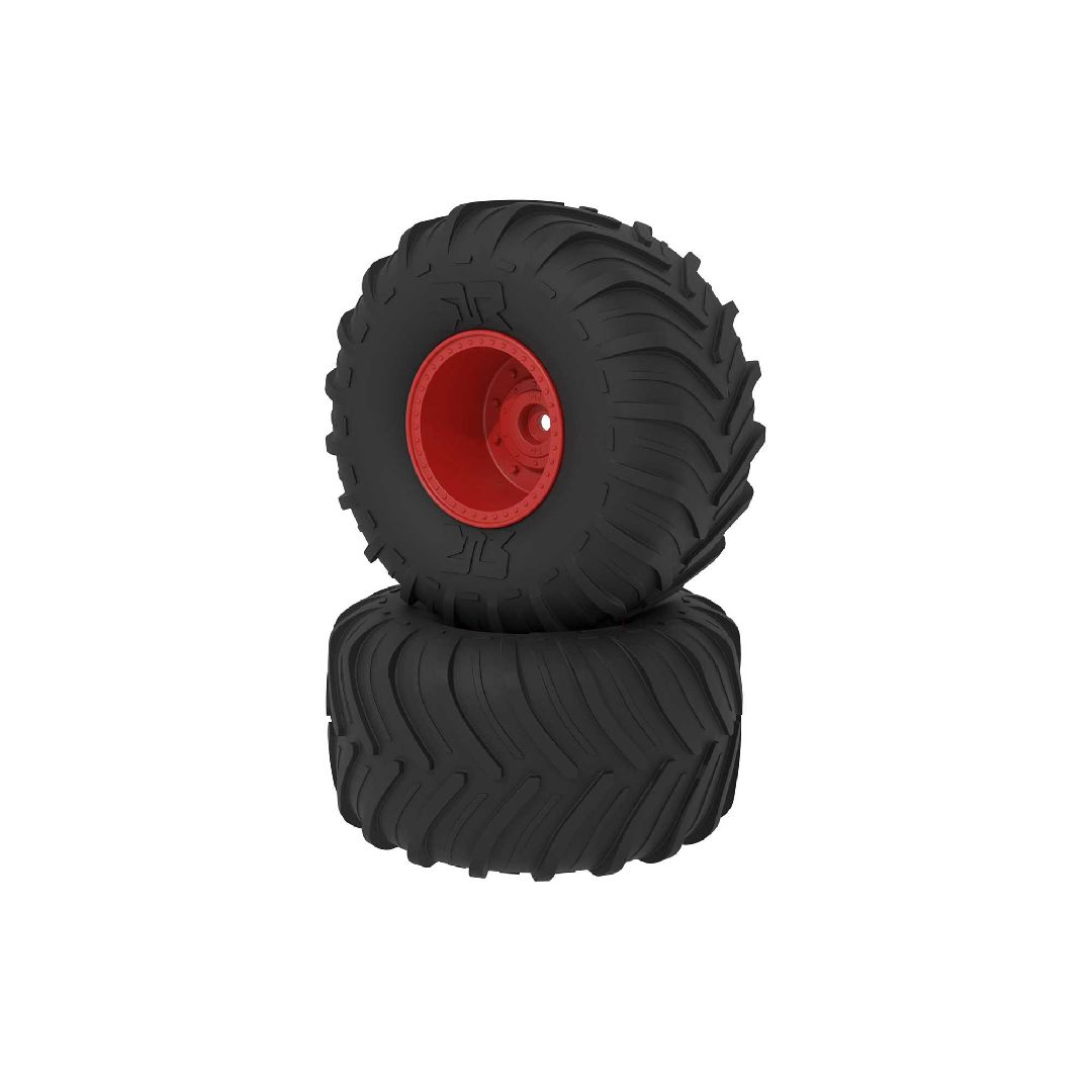 Arrma dBoots Chevron MT Tire Set Glued - Red