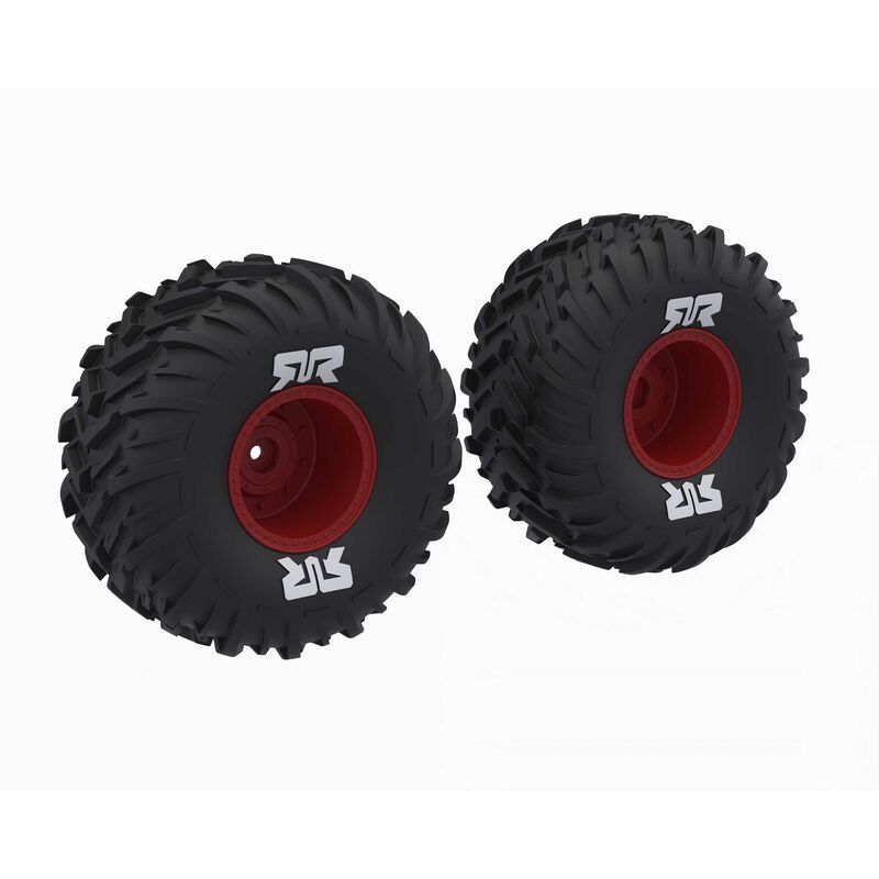 Arrma dBoots Cut Chevron MT Tire Set Glued – Red
