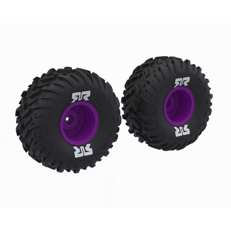 Arrma dBoots Cut Chevron MT Tire Set Glued - Purple