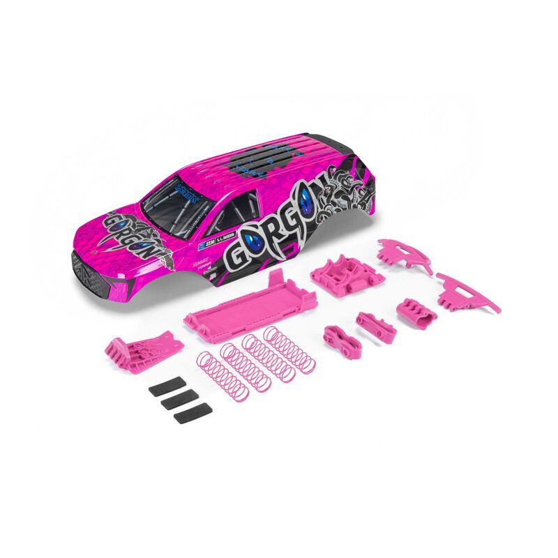 Arrma GORGON Painted Decaled Trimmed Body Set Pink/Black