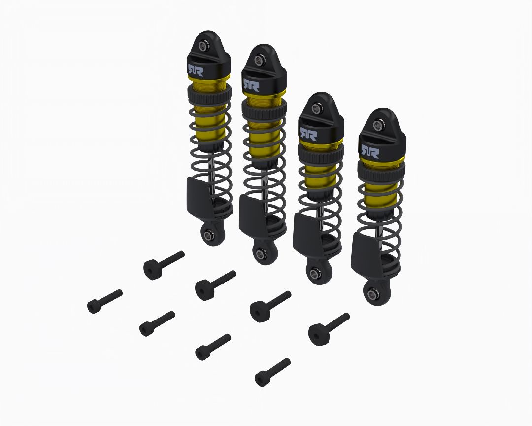 Arrma Shock Set, Assembled, 700cSt Oil, Mini (4pcs) - Gold