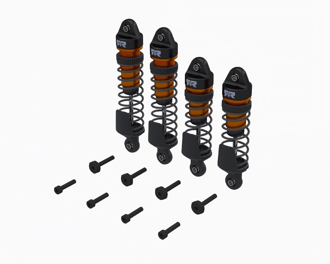 Arrma Shock Set, Assembled, 700cSt Oil, Mini (4pcs) - Orange