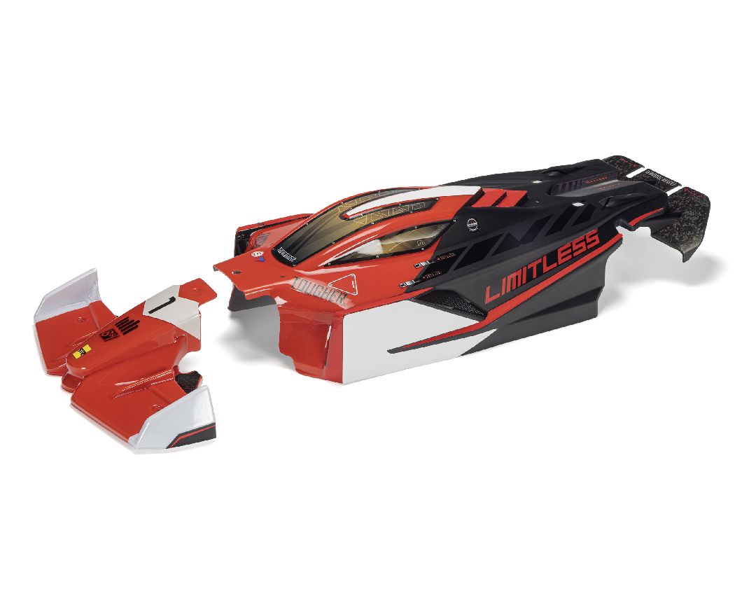 Arrma LIMITLESS Painted Decaled Trimmed Body (Red/Black)