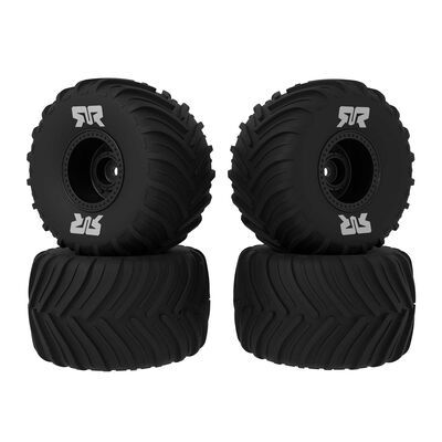 Arrma dBoots Chevron MT Tire Set Glued (Black) (2 Pairs)