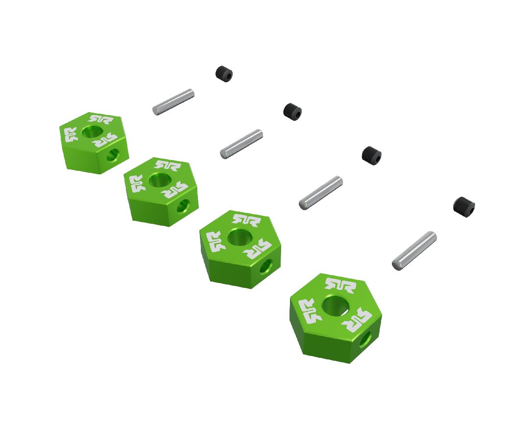 Arrma 12mm Wheel Hex set (Metal) 4pcs- Green