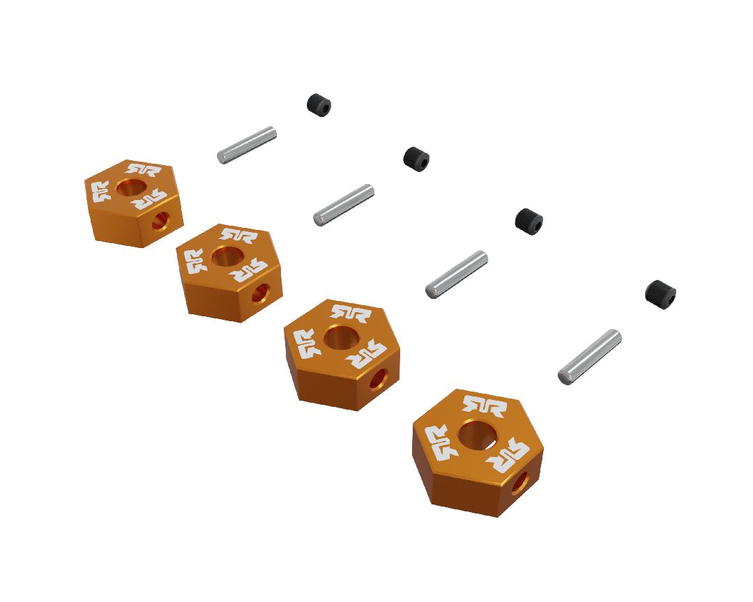 Arrma 12mm Wheel Hex Set, Metal (4pcs) - Orange