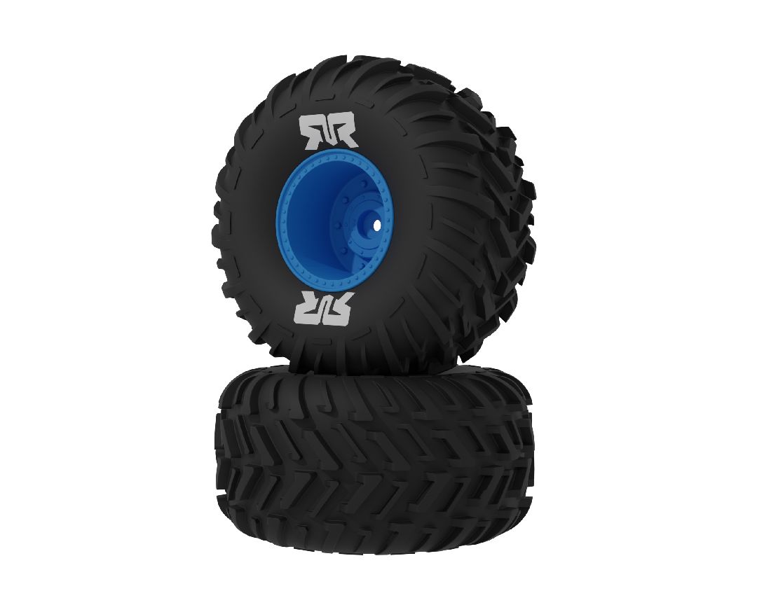 Arrma dBoots Cut Chevron MT Tire Set Glued - Blue