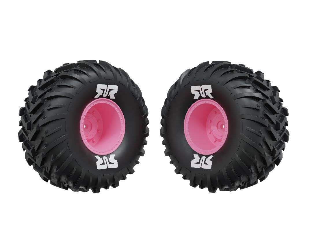 Arrma dBoots Cut Chevron MT Tire Set Glued (2) - Pink