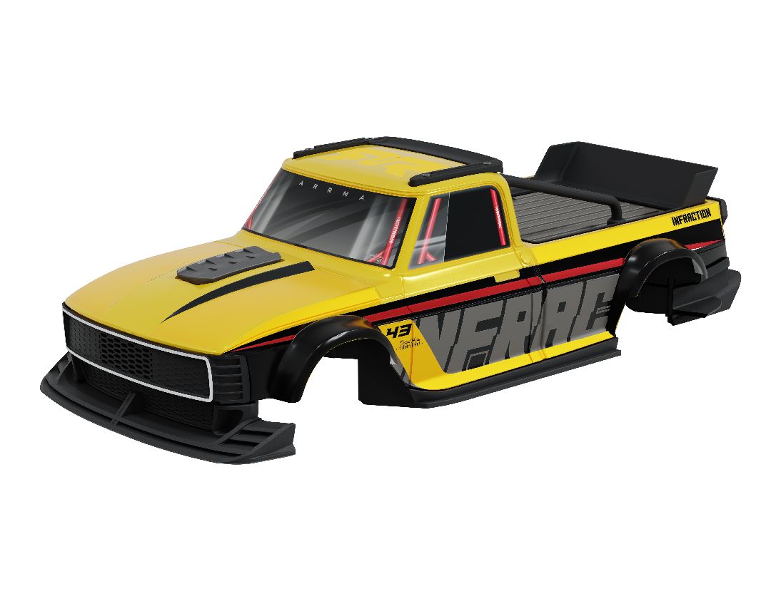 Arrma INFRACTION GROM Body - Yellow/Black