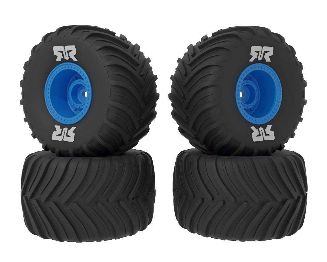 Arrma dBoots Chevron MT Tire Set Glued (2 Pairs) - GROM - Blue