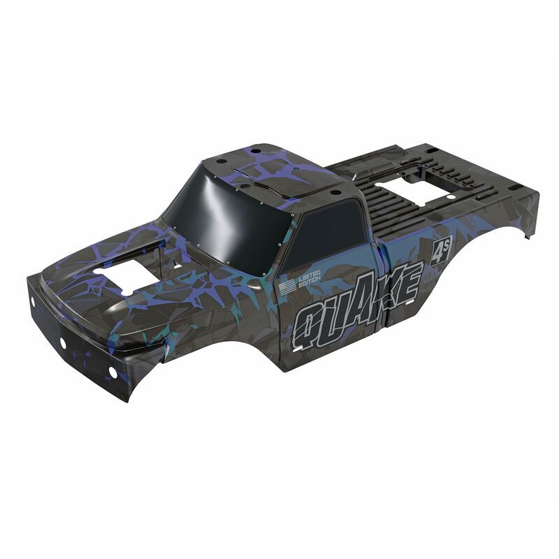 Arrma QUAKE 4S BLX Clipless Painted Decalled Body - Black/Pearl
