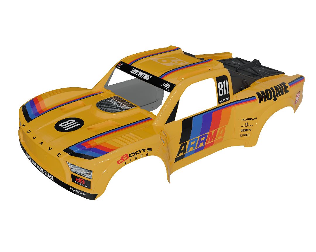 Arrma Mojave 6S BLX Painted Decalled Trimmed Body - Yellow