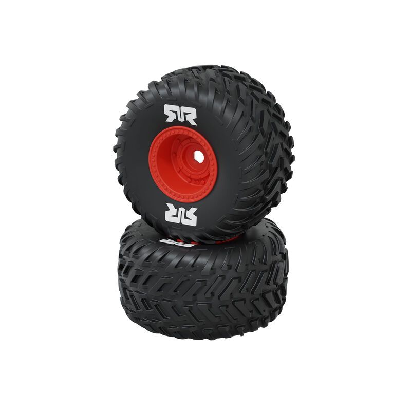 Arrma dBoots Cut Chevron MTD Tire Set Glued (2pcs) - Red