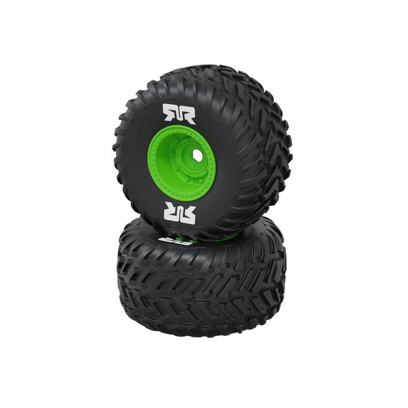 Arrma dBoots Cut Chevron MTD Tire Set Glued 16mm (2) - Green