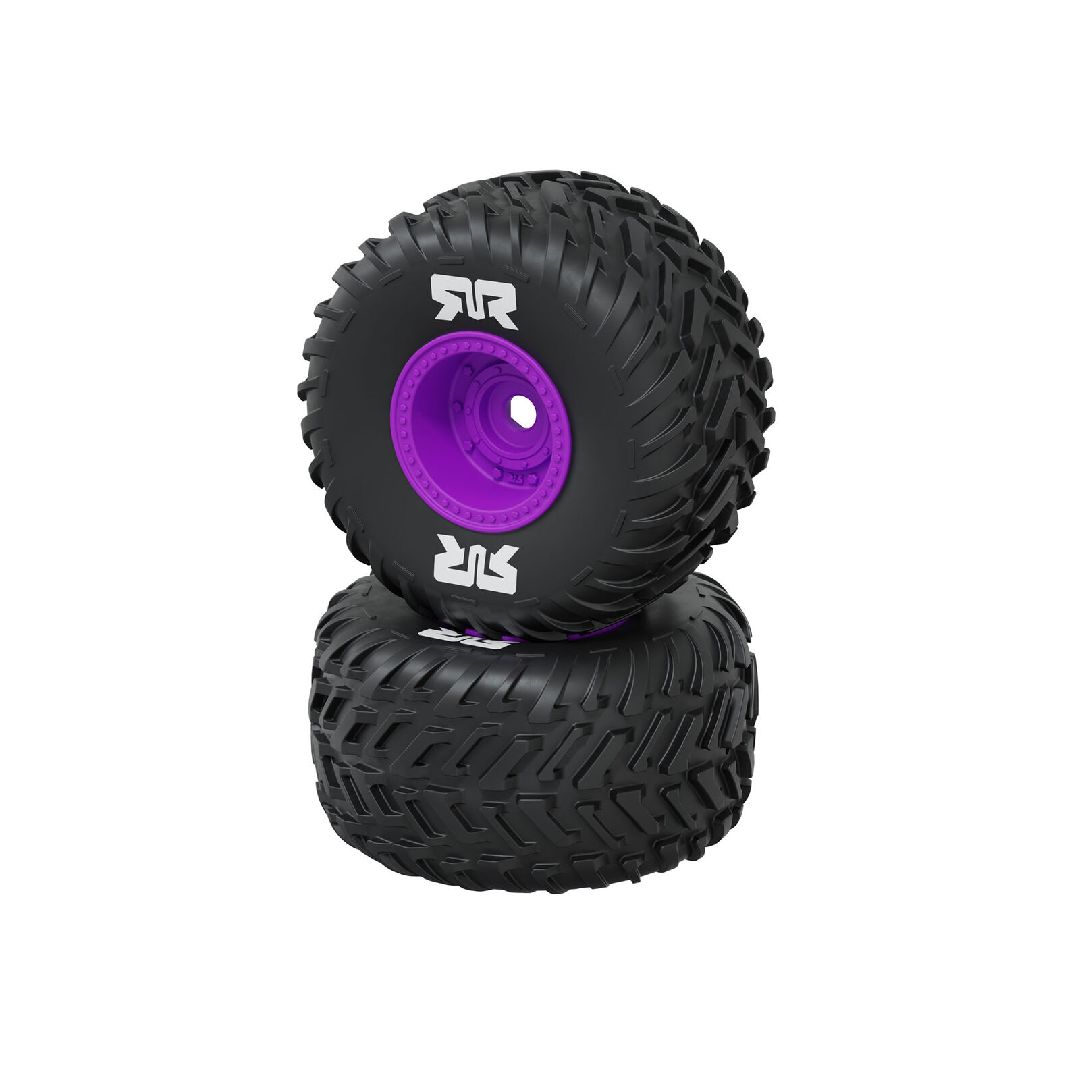 Arrma dBoots Cut Chevron MT Tire Set Glued 16mm (2Pcs) - Purple
