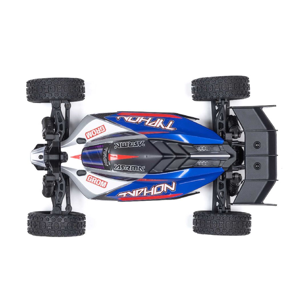 Arrma 1/14 TYPHON GROM 4x4 Buggy RTR- Blue/Silver