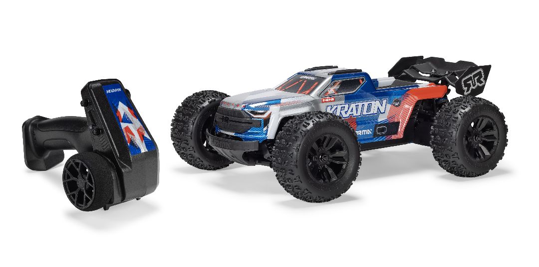 Arrma 1/16 Mini KRATON 223S Brushless DSC 4x4 RTR - Red/Blue - Click Image to Close