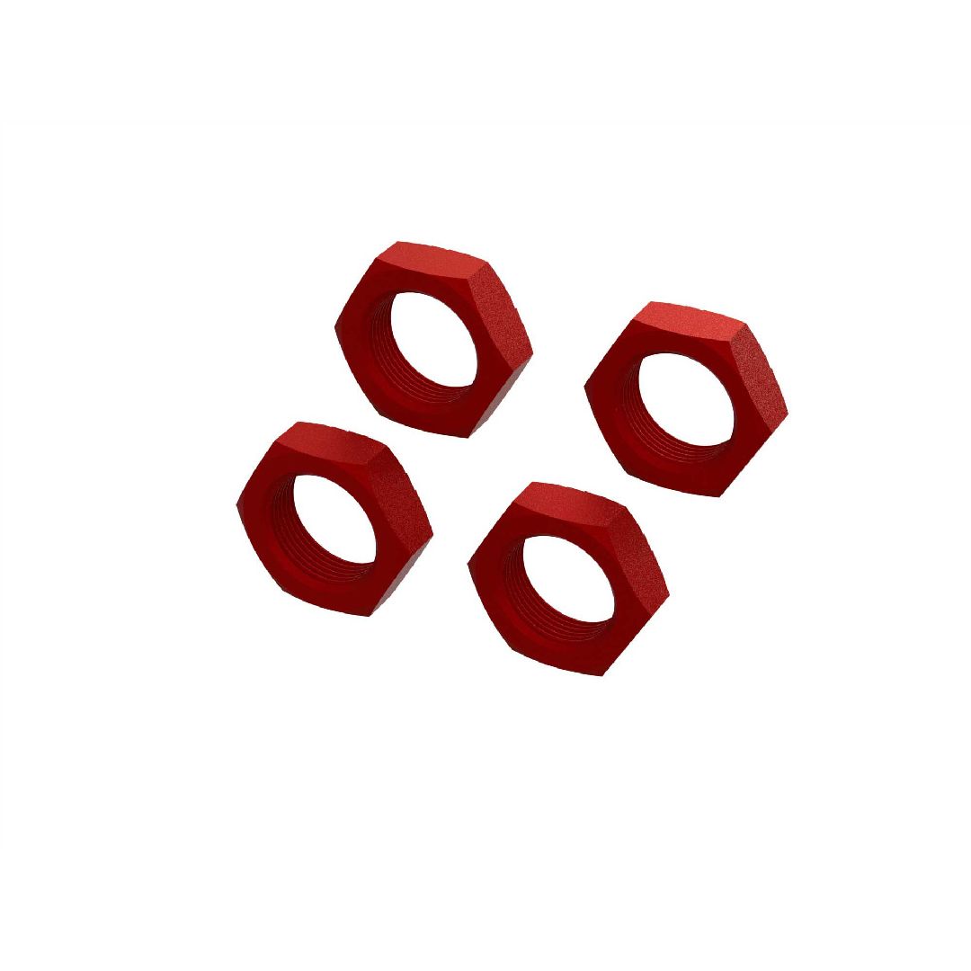 Arrma Aluminum Wheel Nut 24mm (4) - Red