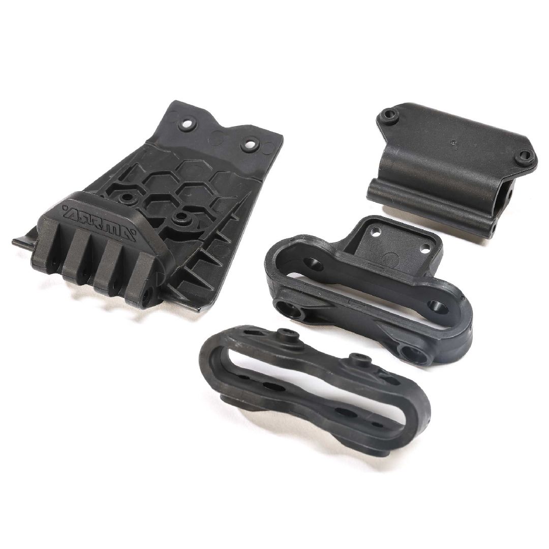 Arrma Lower Skid And Bumper Mount Set - Black