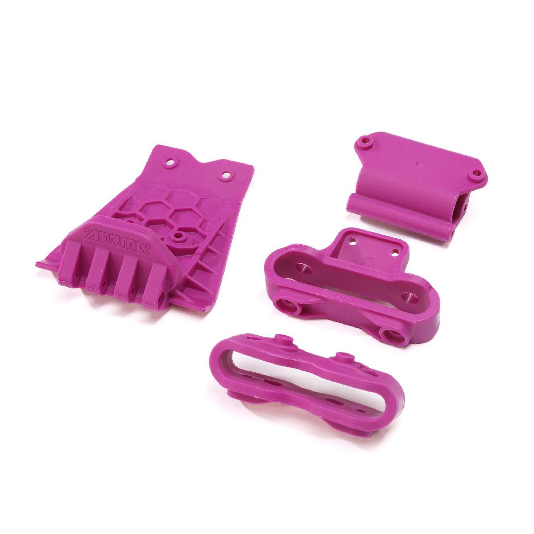 Arrma Lower Skid And Bumper Mount Set - Purple