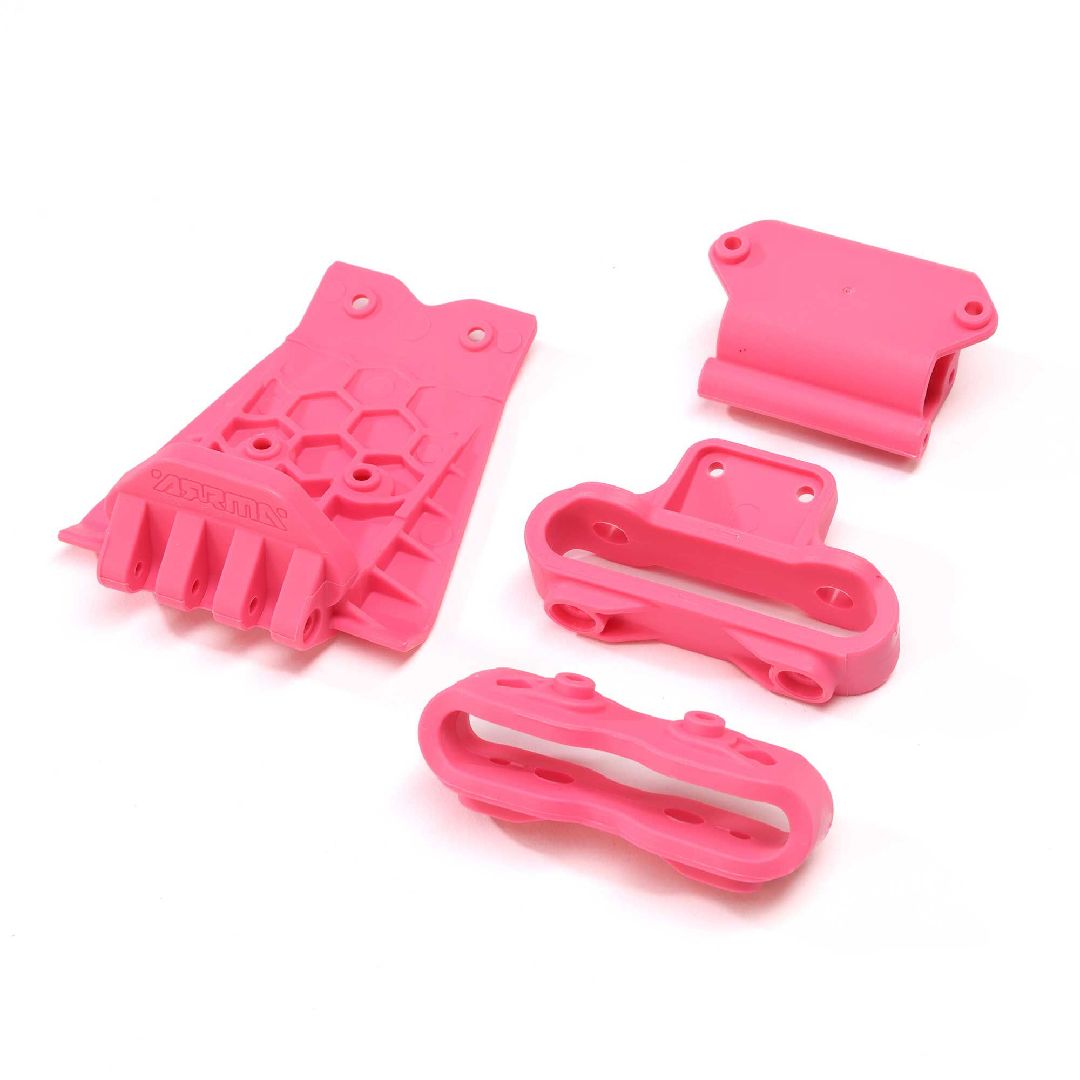 Arrma Lower Skid And Bumper Mount Set - Pink